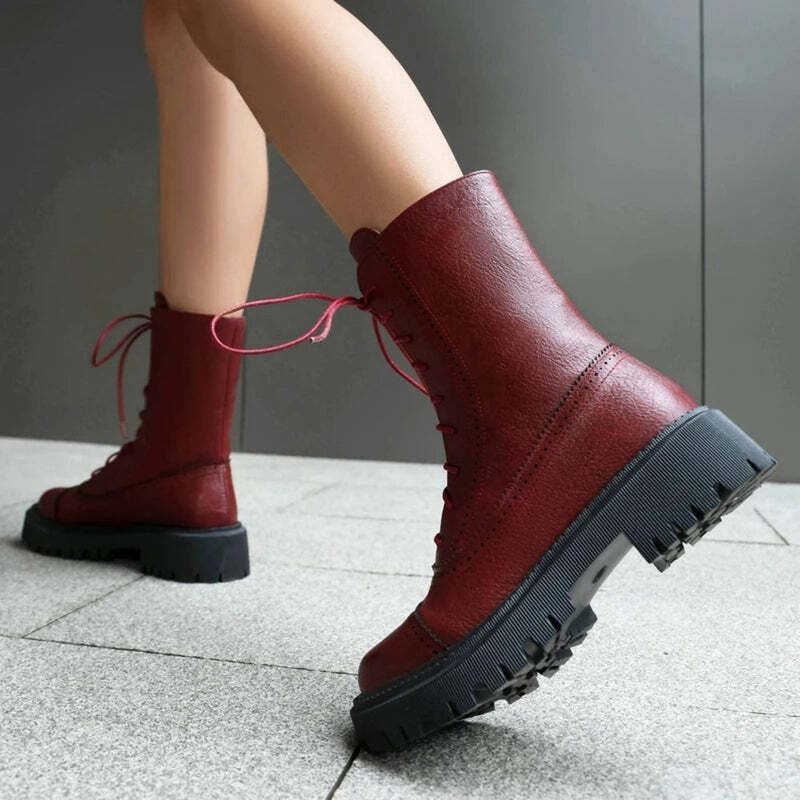 Bottines rouge bordeaux Podoways