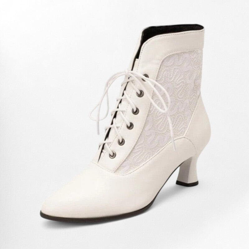 Bottines talon 5 cm Podoways 32 Blanc