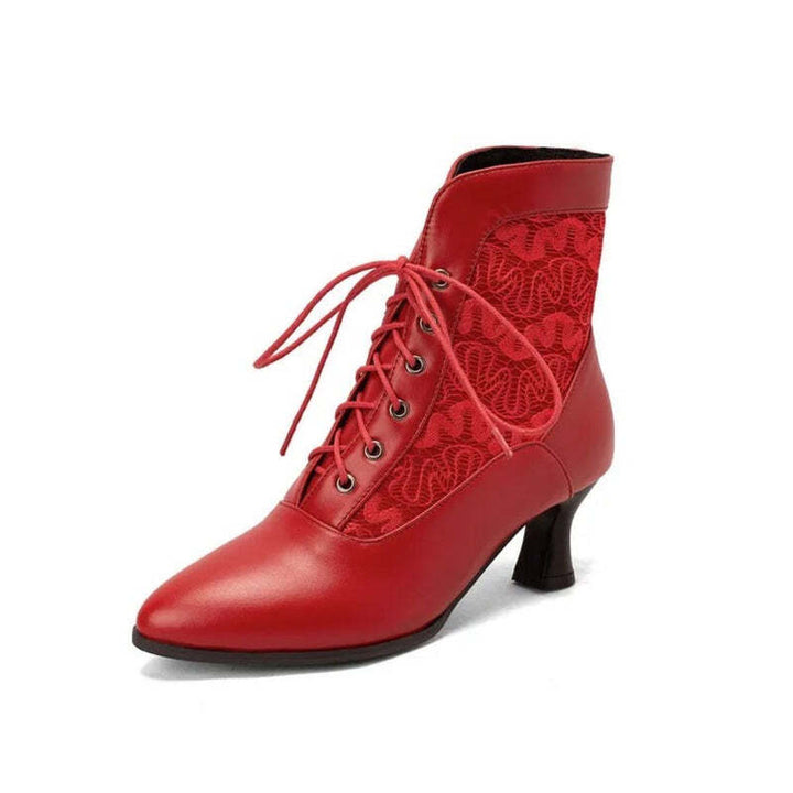 Bottines talon 5 cm Podoways 32 Red