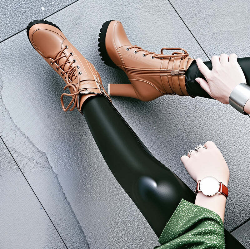 Bottines talons carrés Podoways