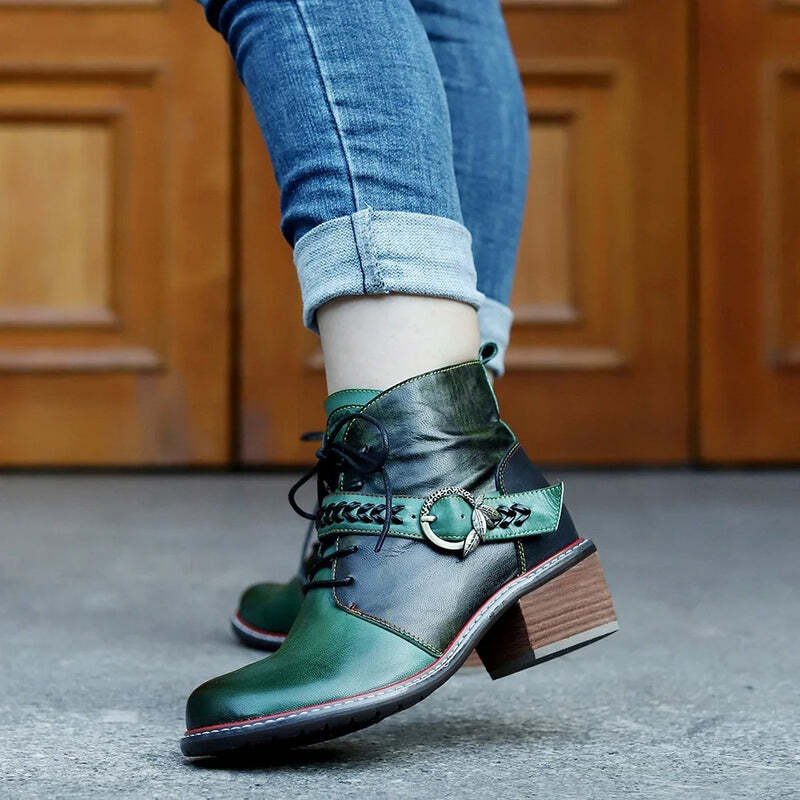 Bottines vertes Podoways