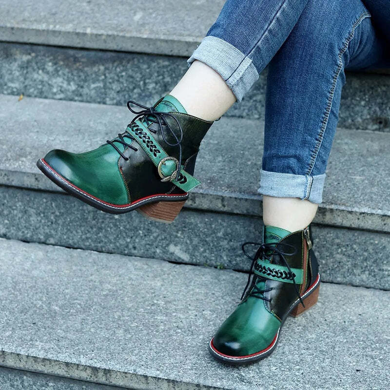 Bottines vertes Podoways