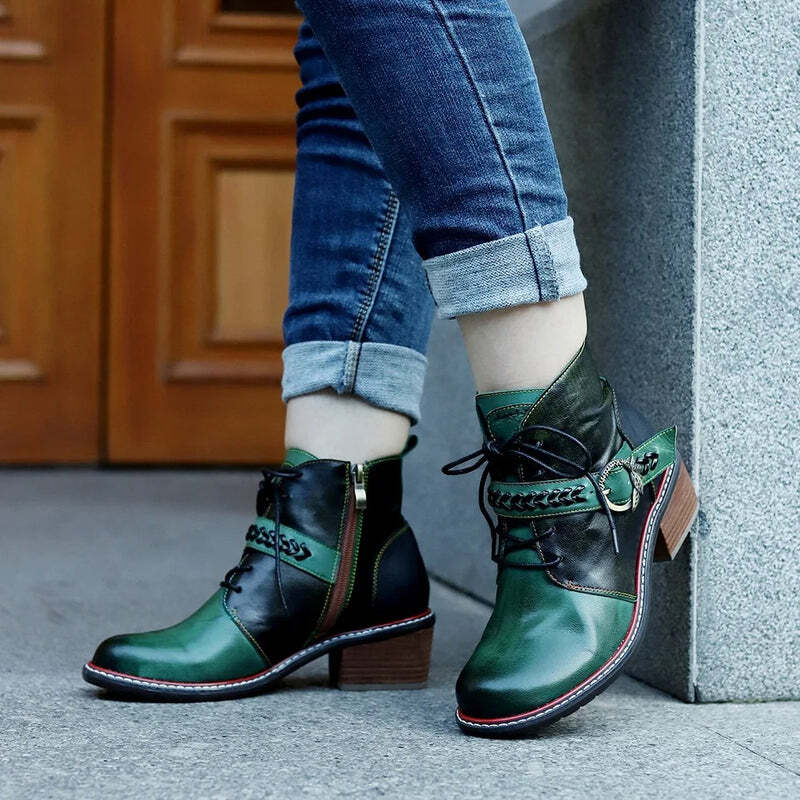 Bottines vertes Podoways