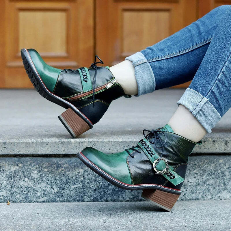 Bottines vertes Podoways