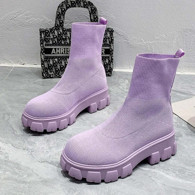 Bottines violettes Podoways