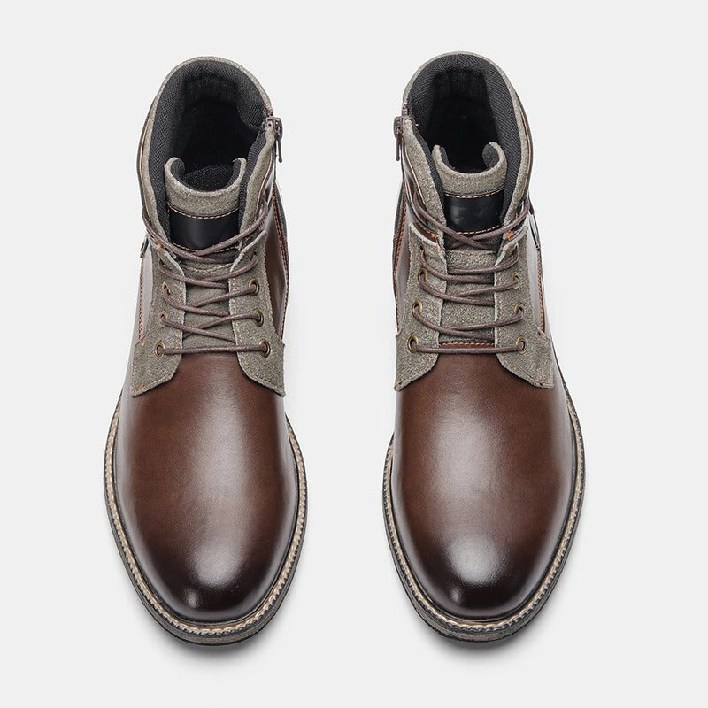 Bottines en cuir marron pour homme Podoways