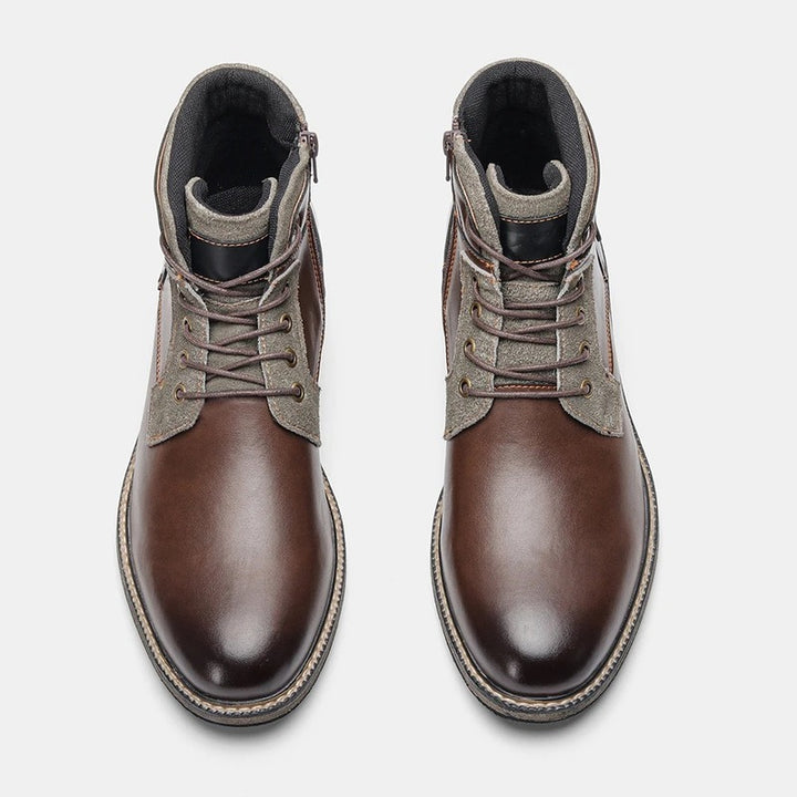 Bottines en cuir marron pour homme Podoways