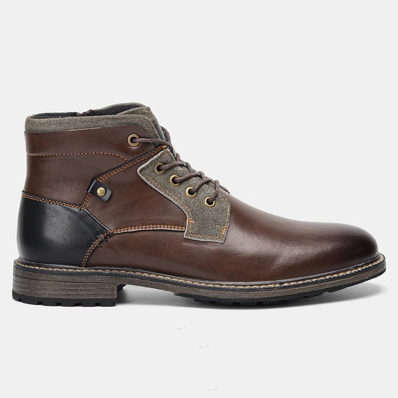 Bottines en cuir marron pour homme Podoways