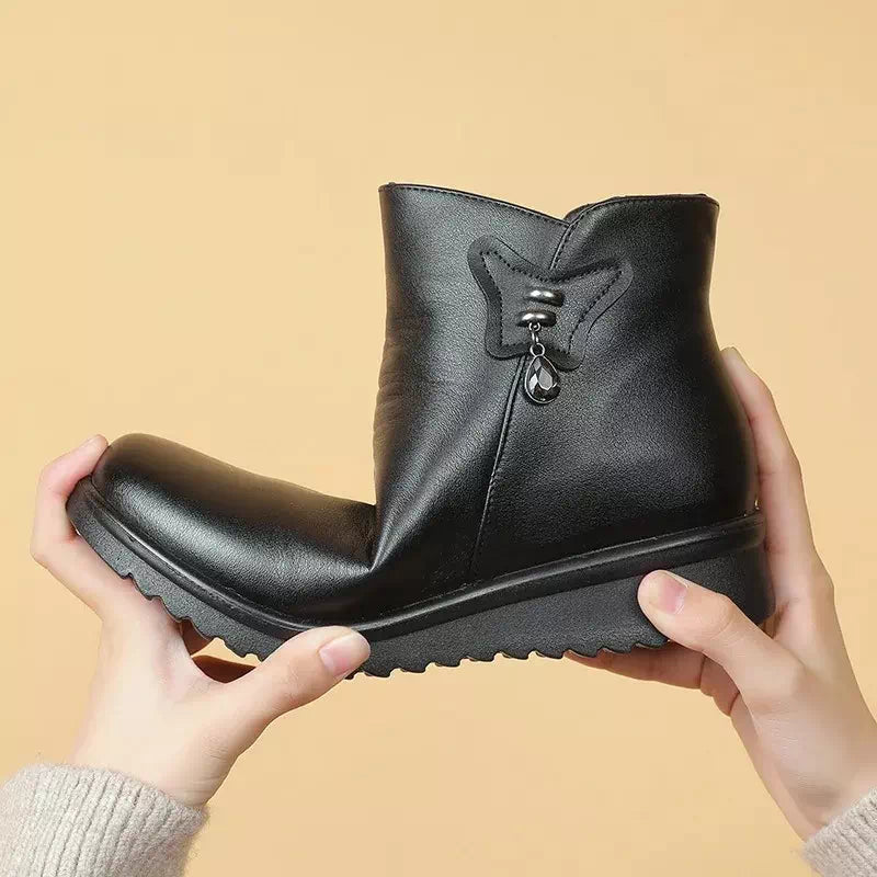 Bottines en cuir avec intérieur en peluche  Podoways   