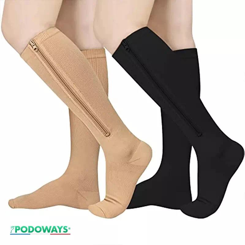 Chaussette de compression longue homme fermeture éclair  Podoways   
