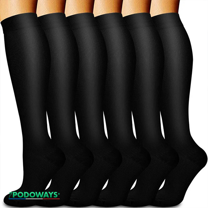 Chaussette de compression vélo  Podoways 36 Black 