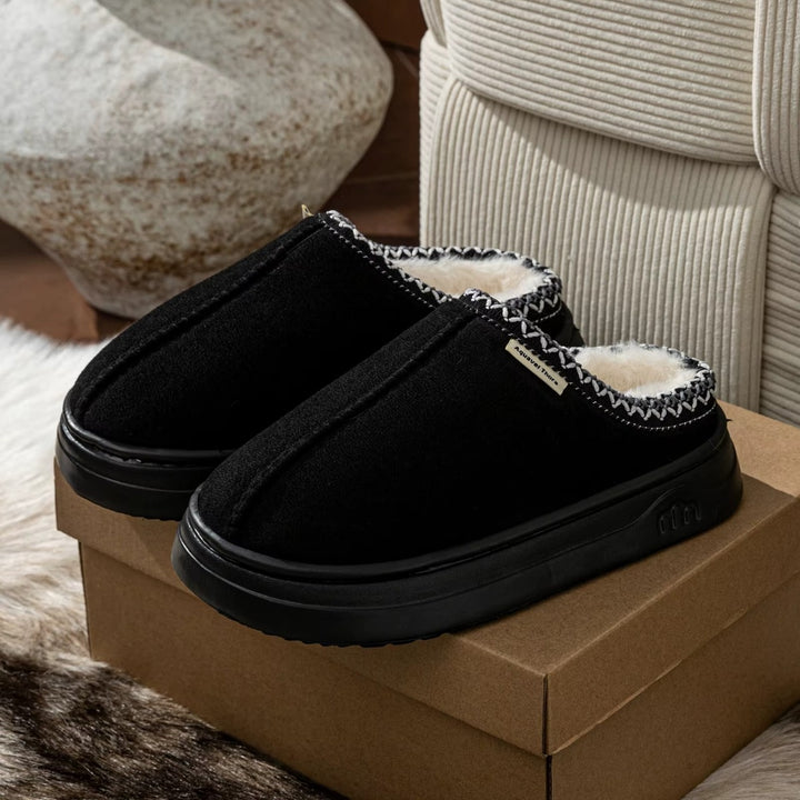 Chaussons Chauds Femme – Fourrés avec Semelle Antidérapante Podoways