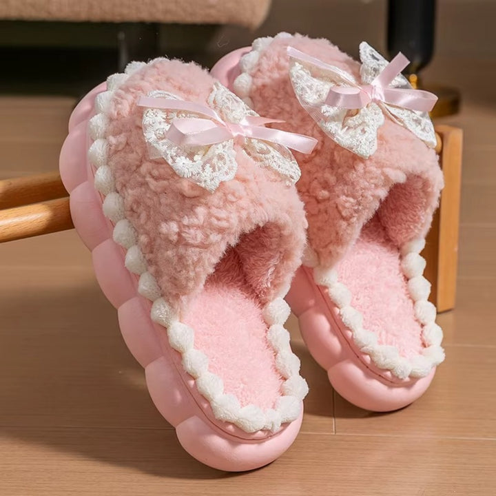 Chaussons Douillets Femme – Fourrés avec Semelle Épaisse Podoways 36 Pink