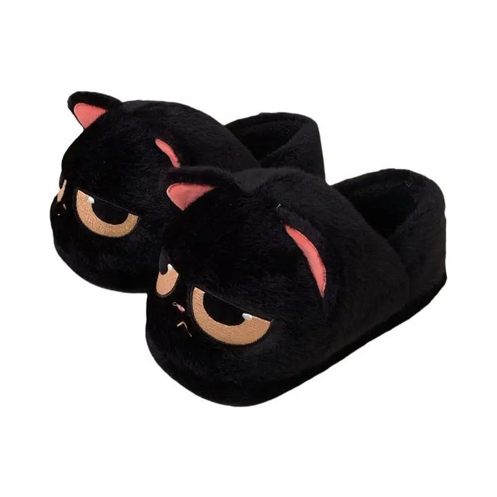 Chaussons femme chat noir Podoways