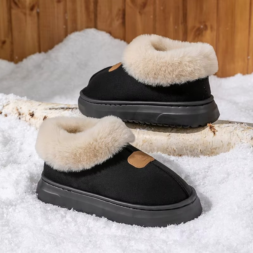 Chaussons Montants Femme – Doublure Fourrée et Chaleur Hiver Podoways 36 Black