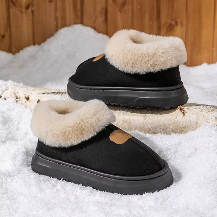 Chaussons Montants Femme – Doublure Fourrée et Chaleur Hiver Podoways 36 Black