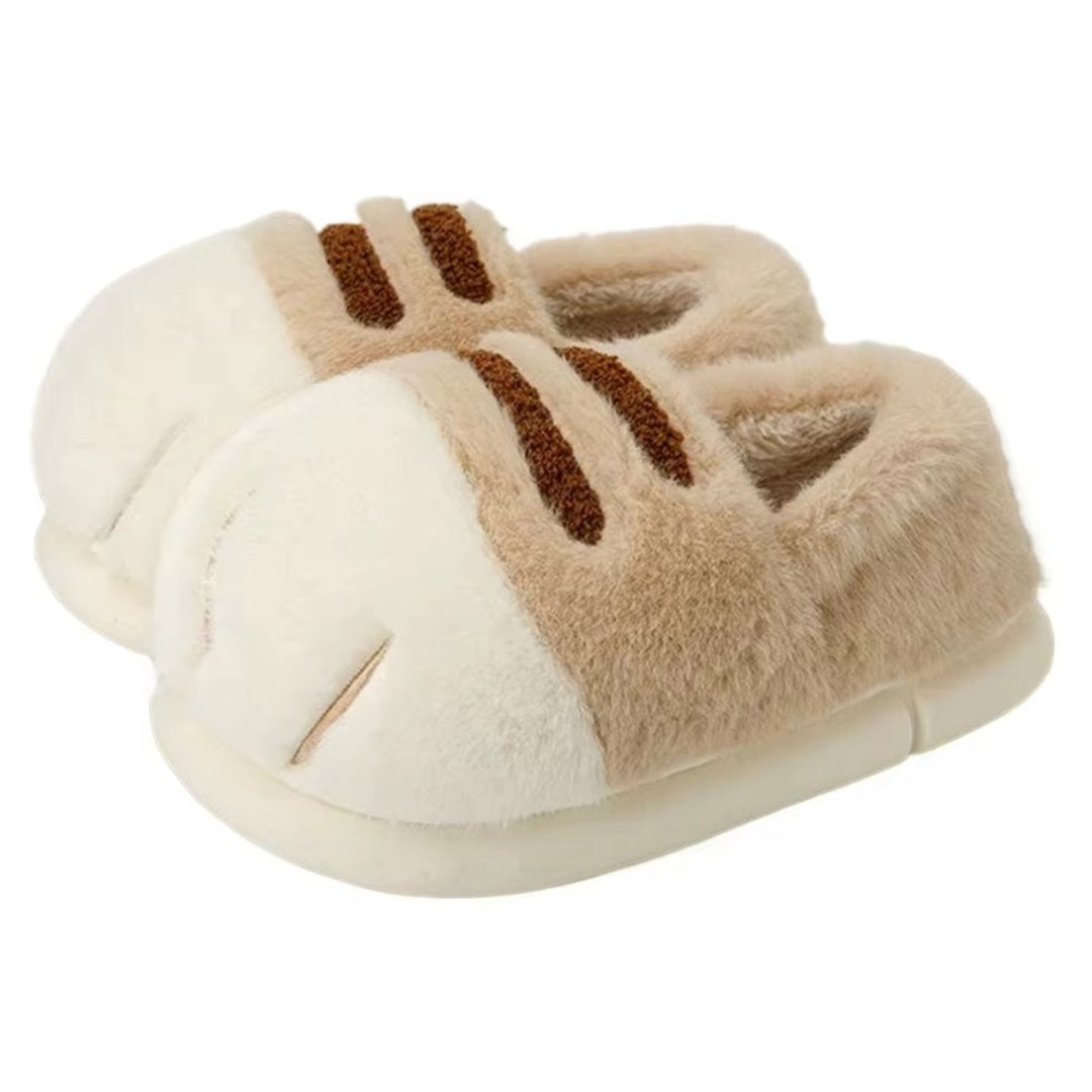 Chaussons Patte de Chat Femme – Fourrés et Ultra Doux Podoways 36 Wheat