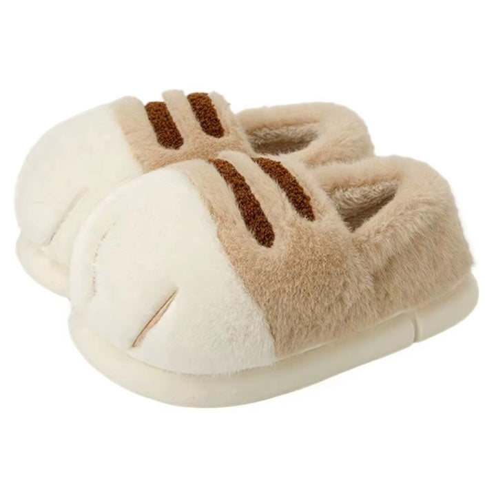 Chaussons Patte de Chat Femme – Fourrés et Ultra Doux Podoways 36 Wheat