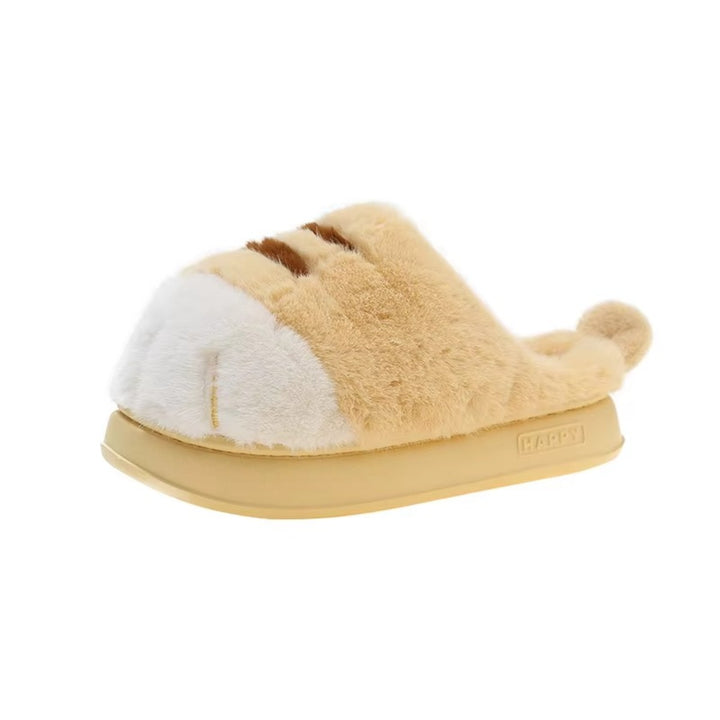 Chaussons Patte de Chat Femme – Fourrés et Ultra Doux Podoways 36 Orange