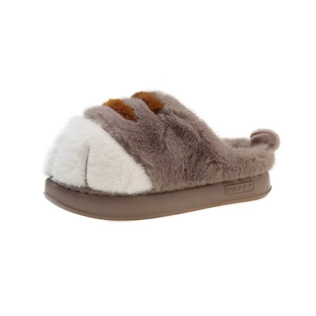 Chaussons Patte de Chat Femme – Fourrés et Ultra Doux Podoways 36 DimGray