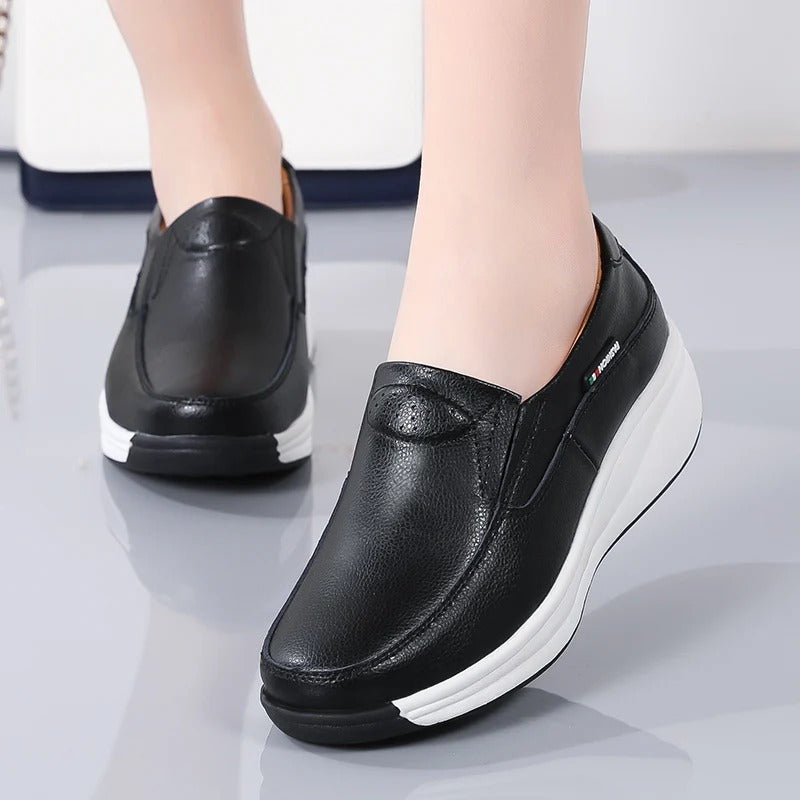 chaussure confort femme simili cuir Chaussures Orthopédiques Podoways 36 Black