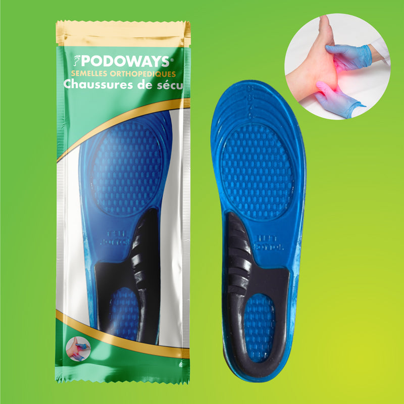 Semelle pour chaussure de sécurité en Gel actif  PODOWAYS   