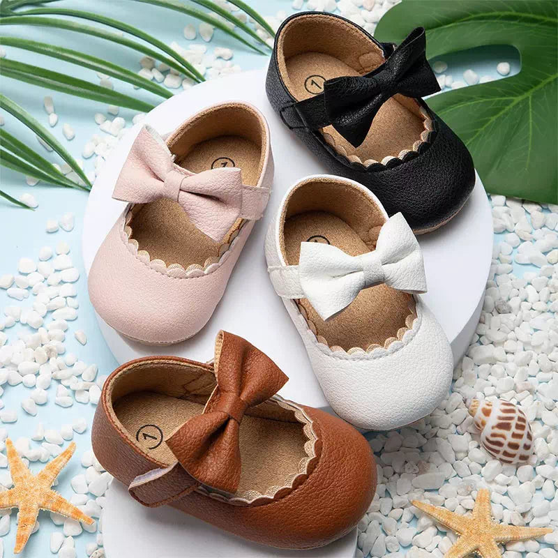 Chaussures pour bébés filles nœud papillon