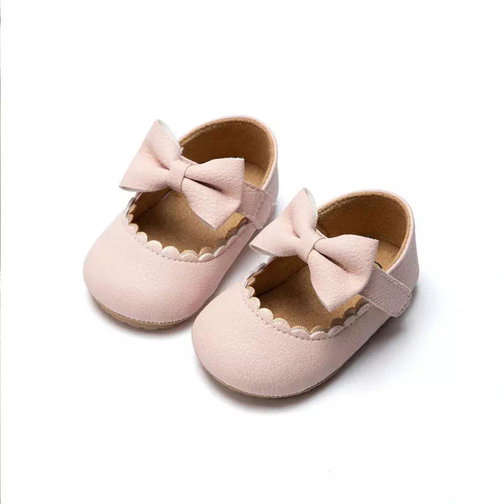 Chaussures pour bébés filles nœud papillon Podoways 6 à 9mois Pink