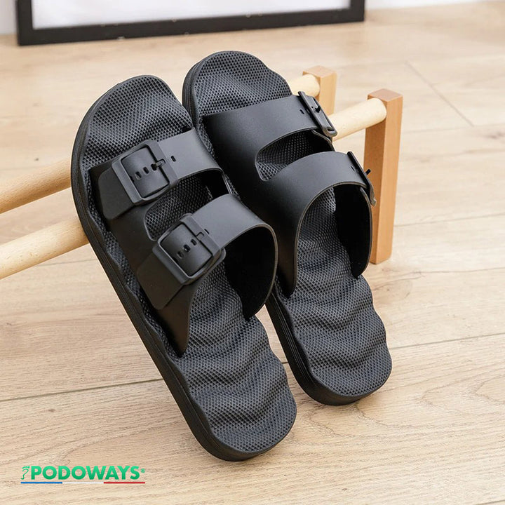 Claquettes orthopédiques Hommes Antidérapantes Chaussures Orthopédiques PODOWAYS 36 Black 