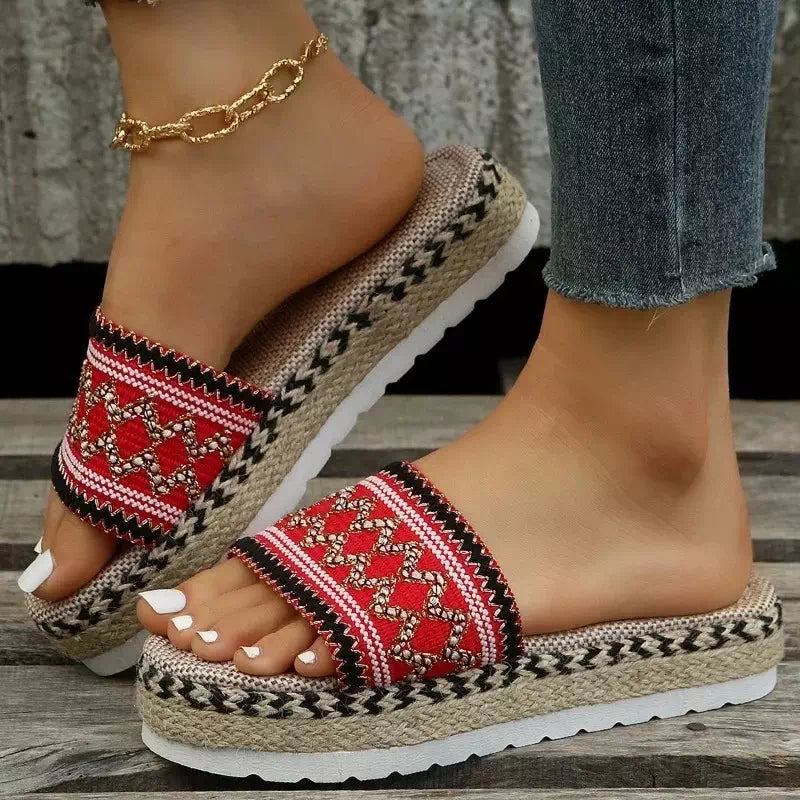 Claquette orthopédique style bohème Podoways 36 Red
