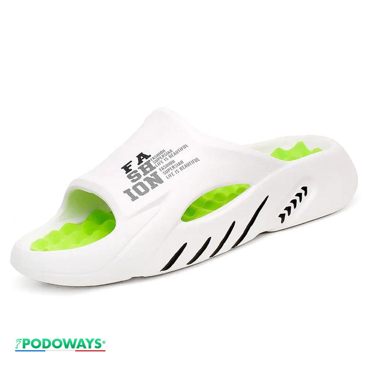 Claquette orthopédique homme à mémoire de forme Chaussures Orthopédiques PODOWAYS 38 Blanc