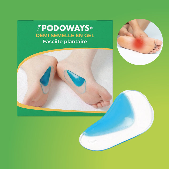 Demi semelle en Gel silicone pour fasciite plantaire  PODOWAYS   