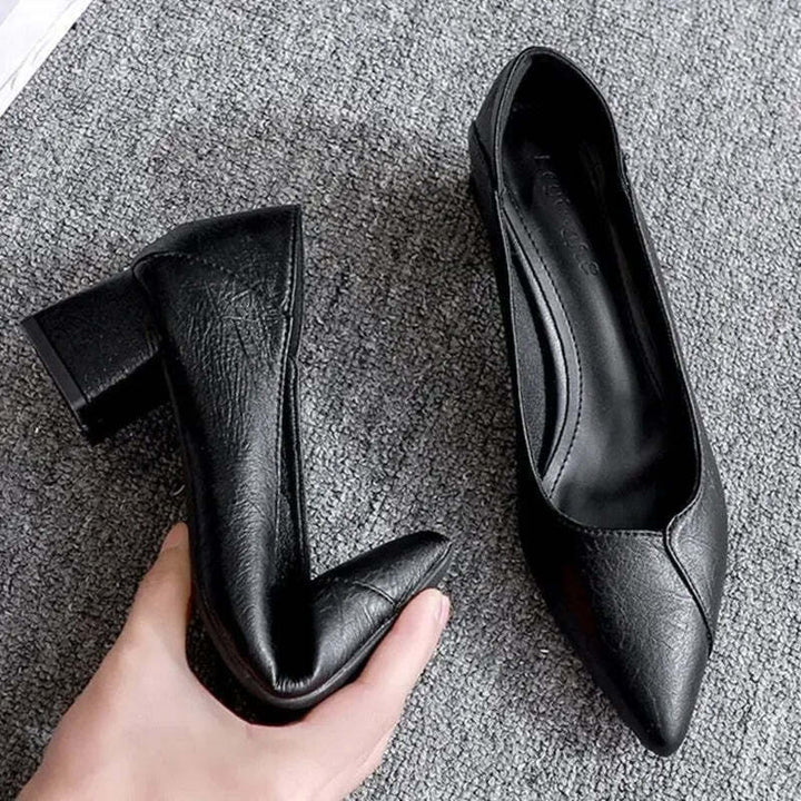 Escarpin noir femme petit talon Podoways