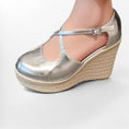 Charger l'image dans la visionneuse de la galerie, Espadrille argentée femme Podoways 34 Silver
