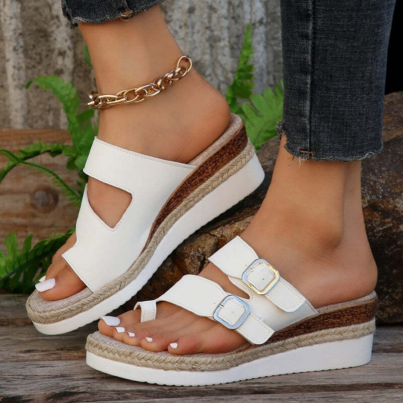Espadrille blanc hallux valgus Podoways