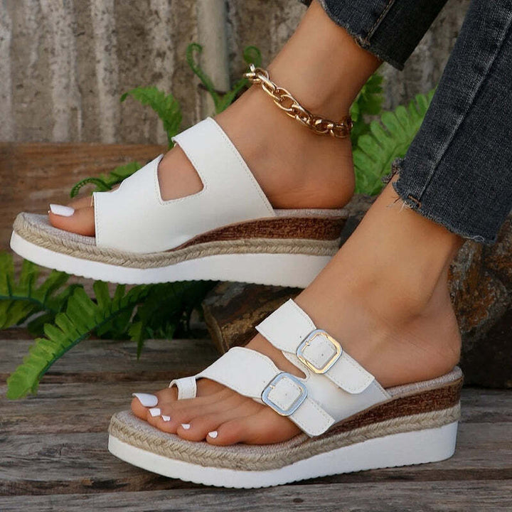 Espadrille blanc hallux valgus Podoways