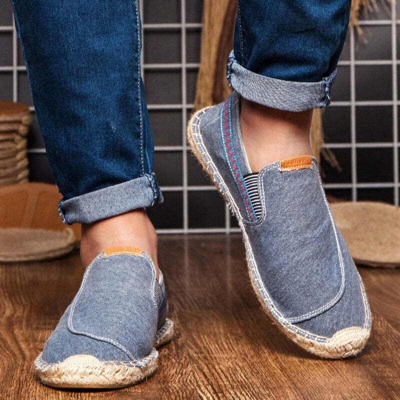 Espadrilles en toile bleu marine pour homme Podoways