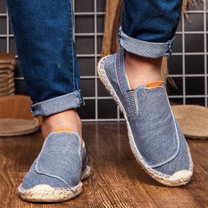 Espadrilles en toile bleu marine pour homme Podoways
