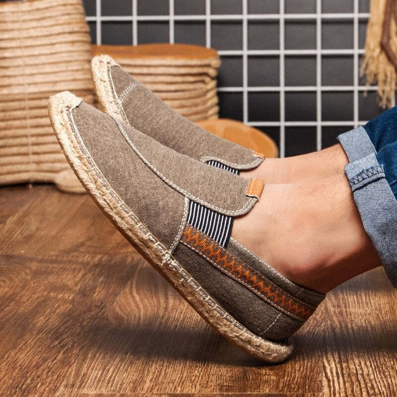 Espadrilles en toile bleu marine pour homme Podoways