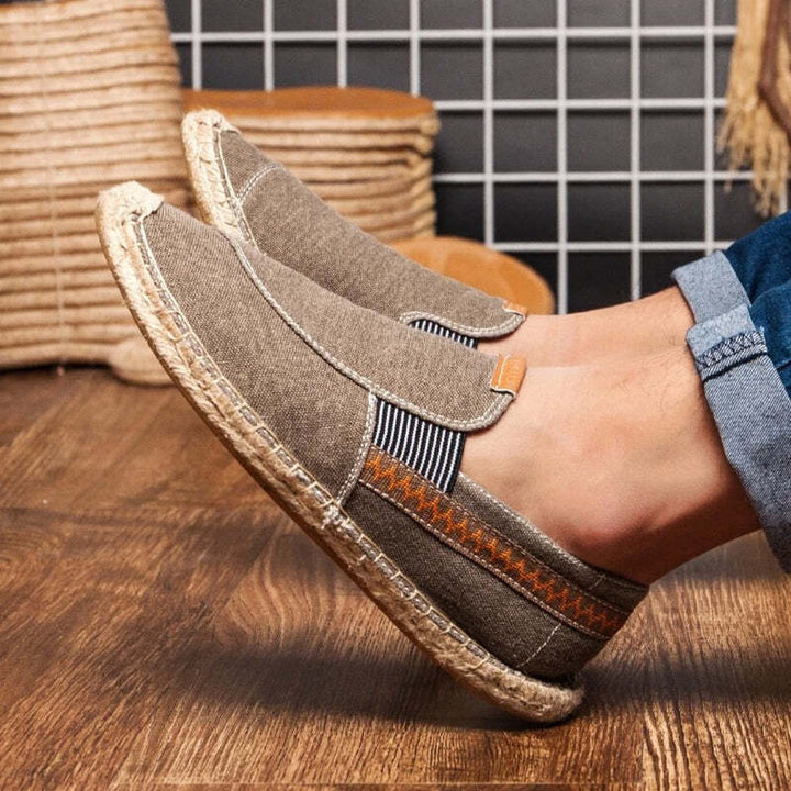 Espadrilles en toile bleu marine pour homme Podoways