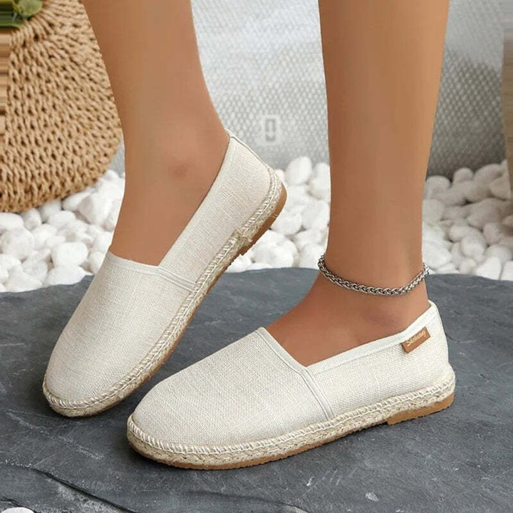 Espadrille en toile femme Podoways 36 Blanc