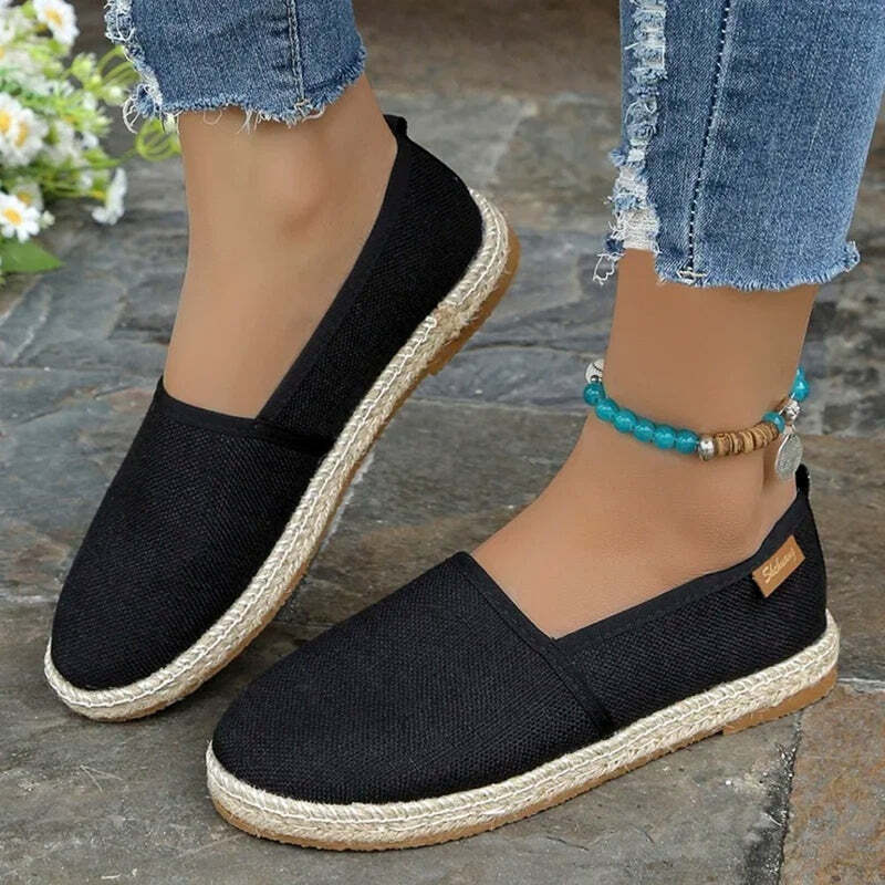Espadrille en toile femme Podoways 36 Black