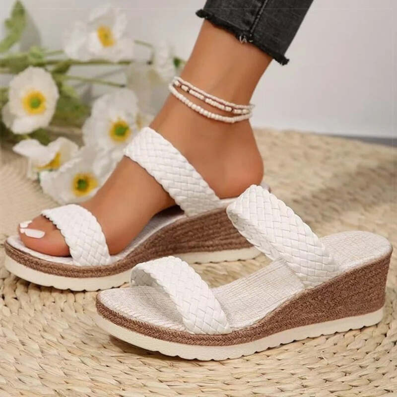 Sandales Compensées Sandale Avec Petit Talon Espadrille Femme