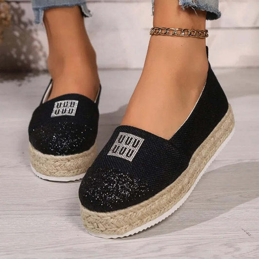 Espadrille femme imitation luxe Podoways 35 Black