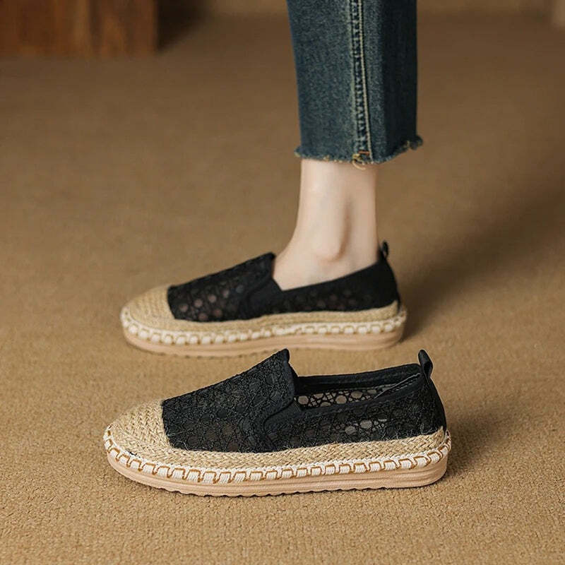 Espadrille femme en toile respirante Podoways 35 Black