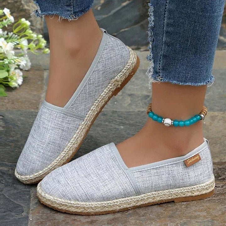 Espadrille femme plate pour la marche Podoways 36 Silver