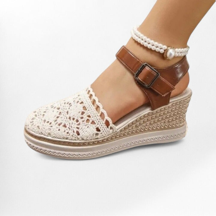 Espadrille haute femme Podoways 36 Wheat