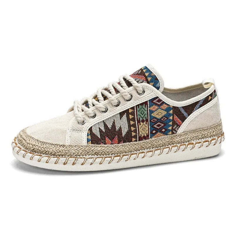 Espadrilles élégantes pour homme – finition luxe Podoways 35 Blanc