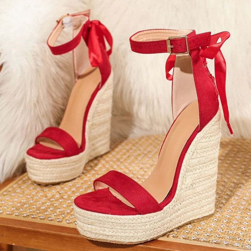 Espadrille rouge pour femme Podoways
