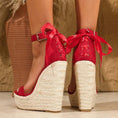 Charger l'image dans la visionneuse de la galerie, Espadrille rouge pour femme Podoways

